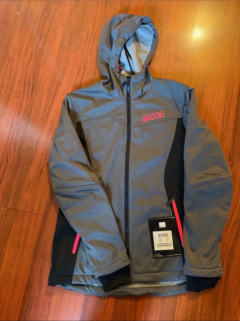 Women’s Gray & Black Hooded Softshell Jacket